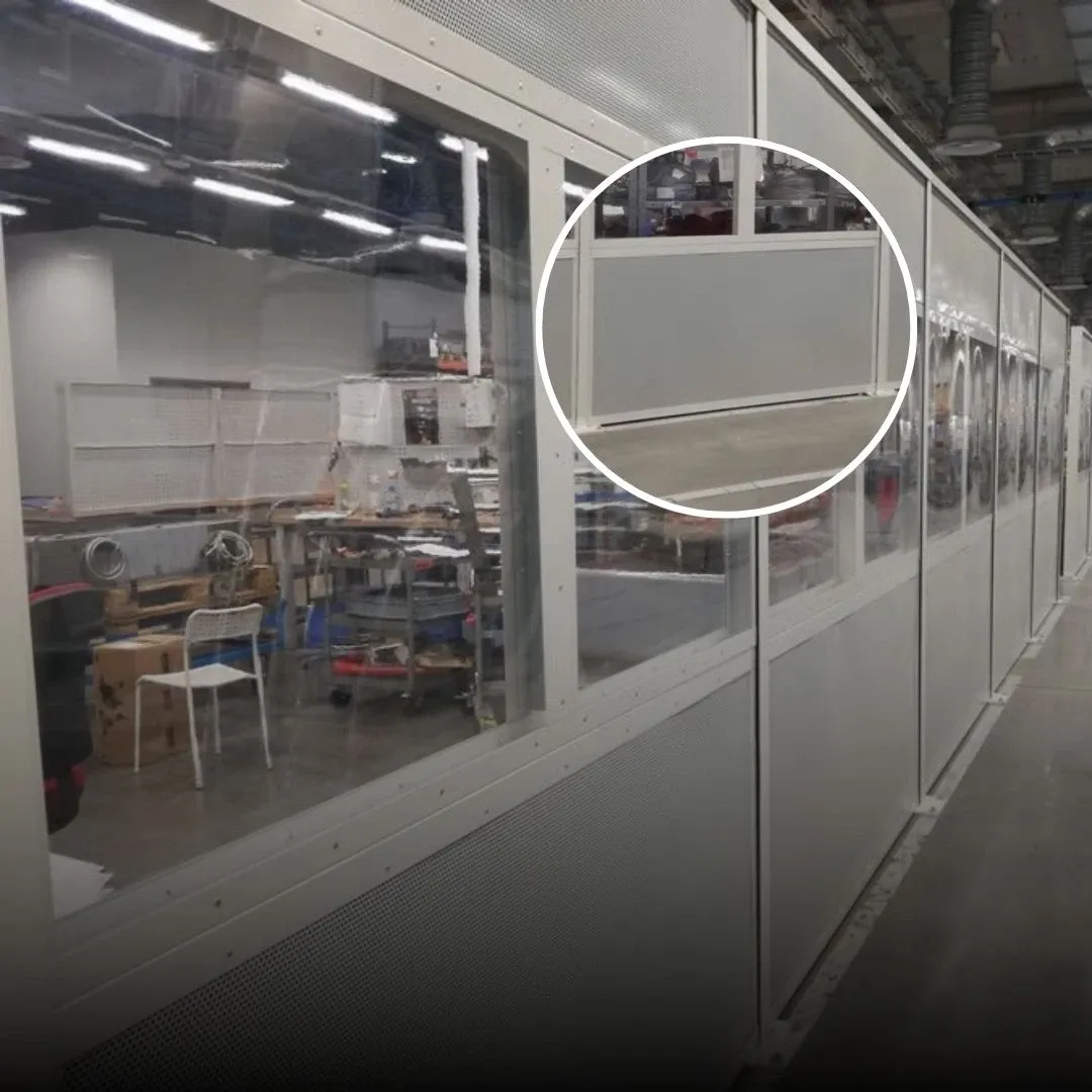Industrijska barijera za zvučnu izolaciju u fabrici mašina