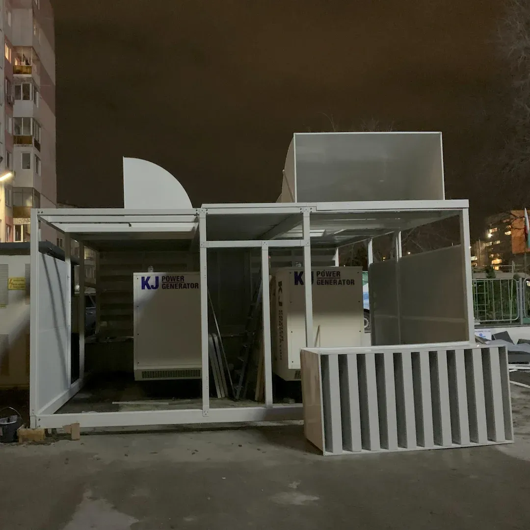 Звучно изоловани дизел генератори за банкарску канцеларију у Варни